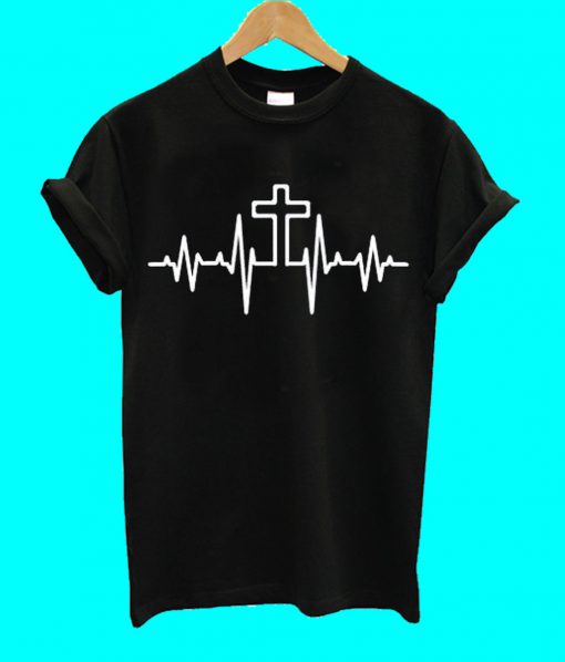 Cross Heartbeat 100% Cotton T Shirt