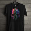 Melting Skull Liquid Blue Licensed Art T Shirt