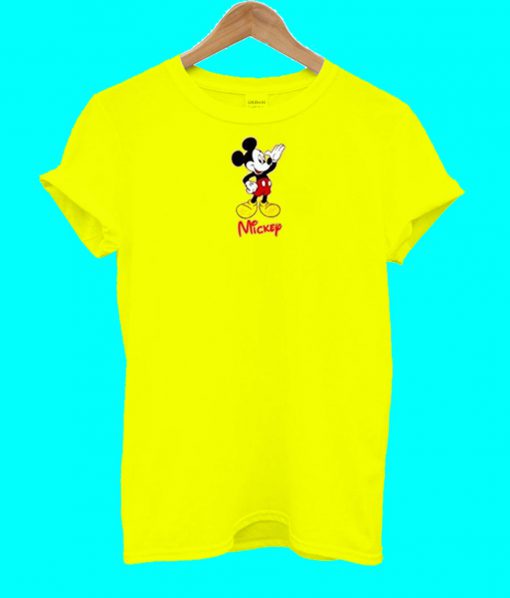 Mickey Mouse Gold Yellow T Shirt