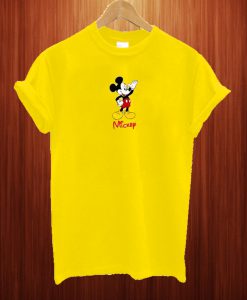 Mickey Mouse Vintage Gold Yellow Graphic T Shirt