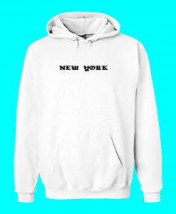New York White Hoodie