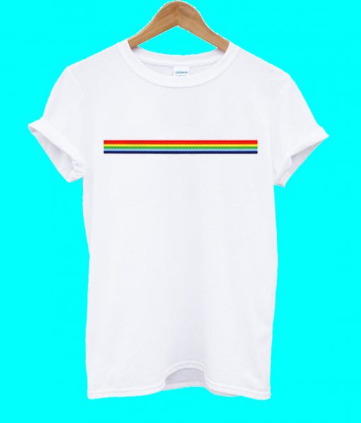 Rainbow Striped T Shirt