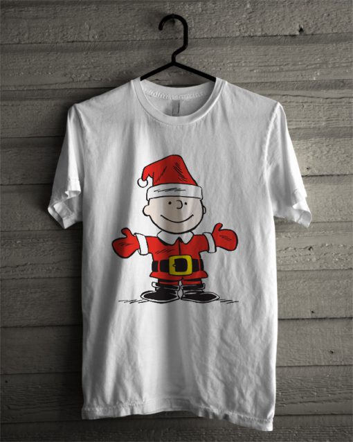 Charlie Brown Santa T Shirt