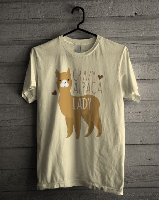 Crazy Alpaca Lady T Shirt