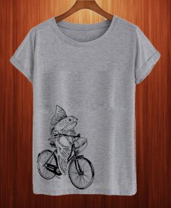 Fish On A Bike Animal T Shirt