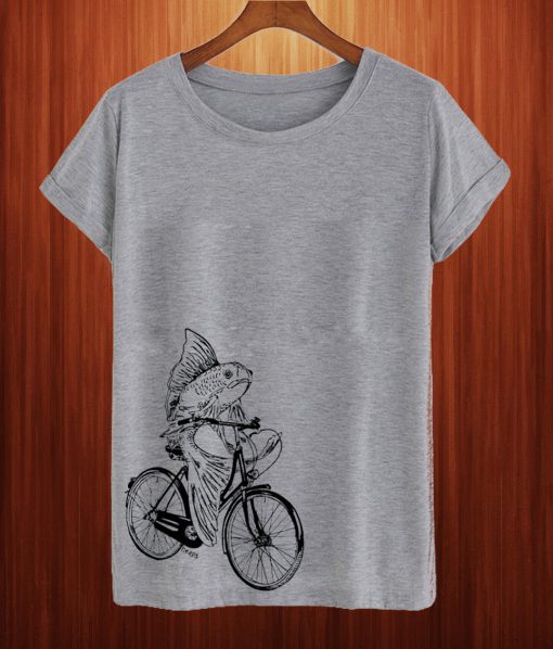 Fish On A Bike Animal T Shirt