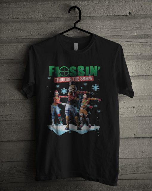 Fortnite Flossin Through The Snow T Shirt