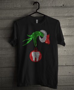 Grinch Hand Holding Dentist Christmas T Shirt