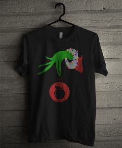 Grinch Hand Holding Twinkle Ornament Apple T Shirt