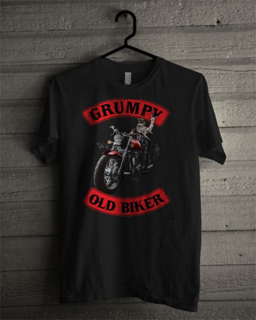 Grumpy Old Biker For Biker Lover T Shirt