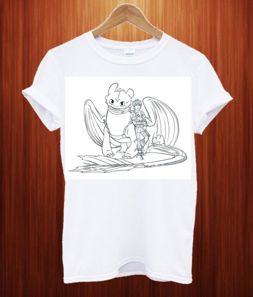 How To Train Your Dragon Coloring Pages Night Fury T Shirt