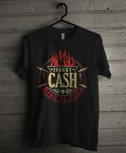 Johnny Cash Mens Ring Of Fire T Shirt