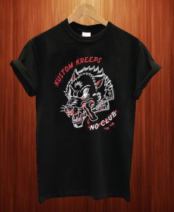 Kustom Kreeps No Club Wolf T Shirt