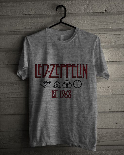 Led Zeppelin Symbols Est 68 Sports T Shirt