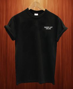 Logo Sword Art Online Black T Shirt
