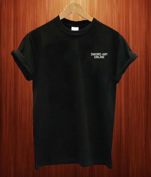 Logo Sword Art Online Black T Shirt
