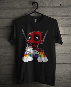 Riding A Unicorn Deadpool T Shirt