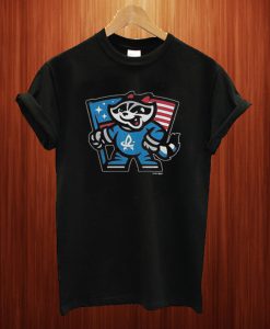 Rocket City Trash Panda Flag Charcoal Ls T Shirt