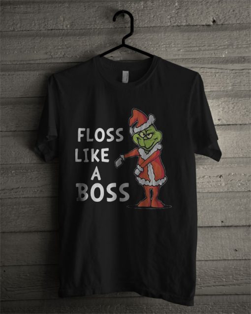 Santa Grinch Floss Like A Boss Christmas T Shirt