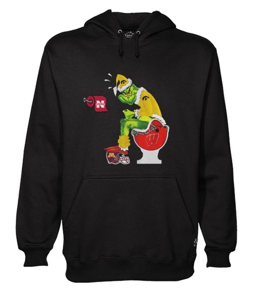 Santa Grinch Lowa Hawkeyes Toilet Hoodie