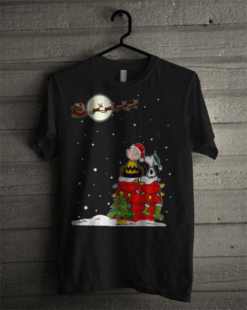 Snoopy Charlie Brown Santa Claus T Shirt