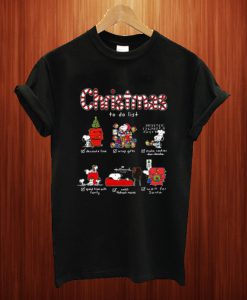 Snoopy Christmas To Do List Hallmark Channel T Shirt