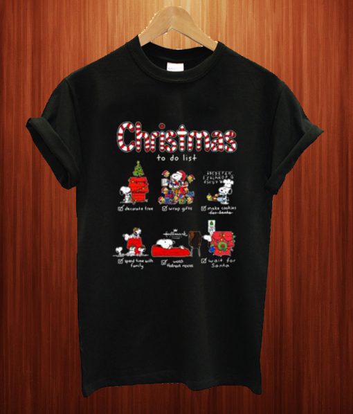 Snoopy Christmas To Do List Hallmark Channel T Shirt