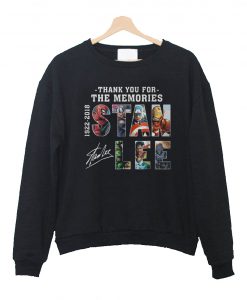 Stan Lee Text Graphic Thank You For The Memories Sweatshirt