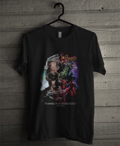 Stan Lee With Superhero Thanks For Memories 1922 - 2018 T Shirt