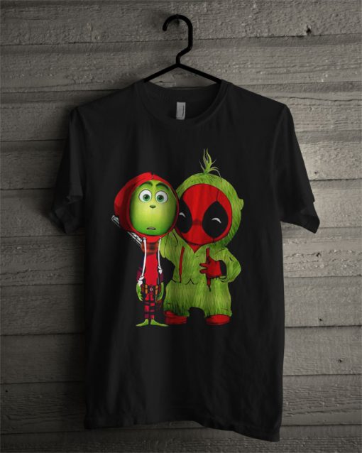 The Grinch And Deadpool Baby Christmas T Shirt