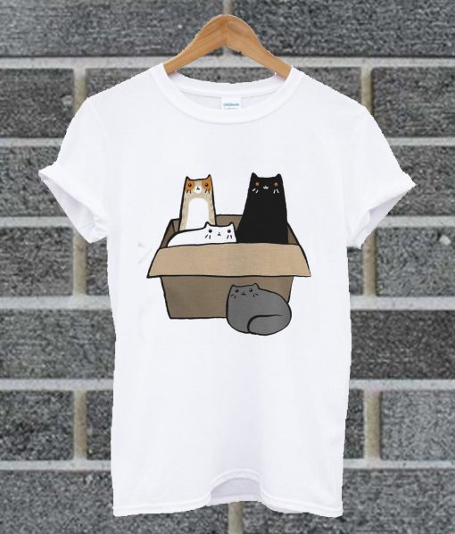4 Cats In A Box T Shirt