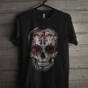 Alabama Crimson Skull flower T Shirt