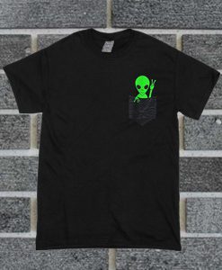 Alien Pocket Black T Shirt
