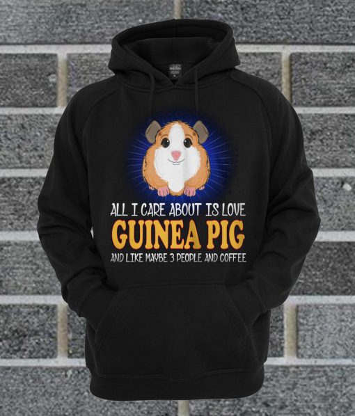 All I Care About Is Love Guinea Pig And Like Maybe 3 People And Coffee Hoodie