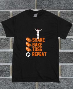 Baker Mayfield Shake Bake Toss Repeat Cleveland Browns Quarter Back T Shirt