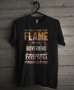 Boyfriend Firefighter American Flag T Shirt