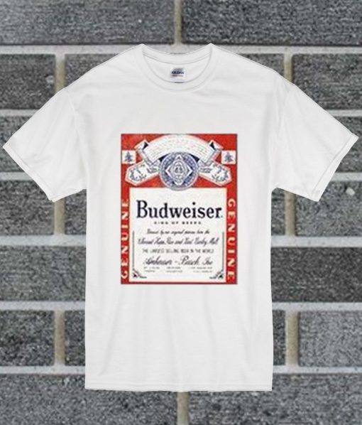 Budweiser Distressed Label T Shirt
