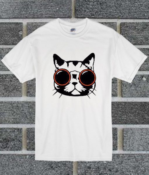 Cat In Glasses T Shirt