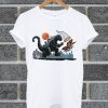 Catching Kaiju Godzilla White T Shirt
