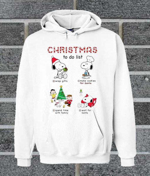 Christmas To Do List Snoopy Hoodie