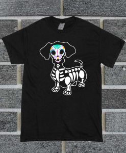 Colorful Day Of Dead Dachshund T Shirt
