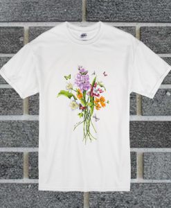 Crystal Flower Bouquet Cotton T Shirt