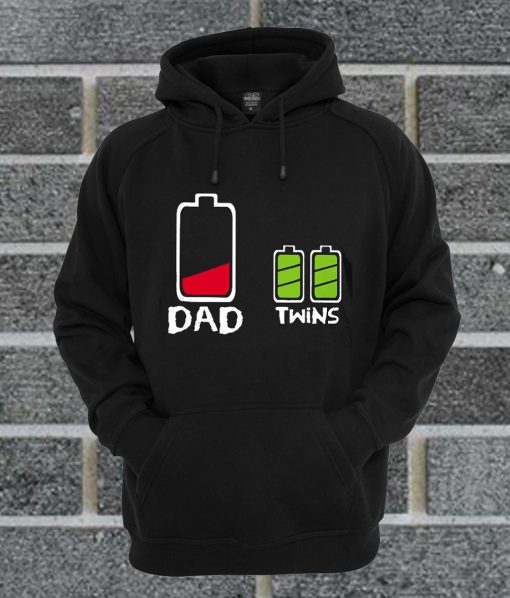 Dad Of Twins Power Up Hoodie