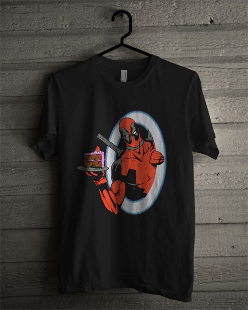 Deadpool Portal Piece Of Cake T Shirt