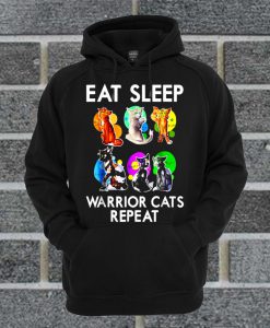 Eat Sleep Cats Repeat Funny Cat Lover Hoodie