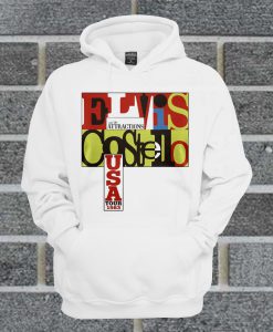Elvis Costello And The Attractions Clocking In Across America 1983 Hoodie
