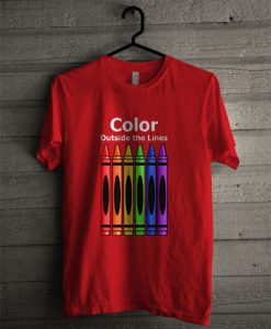 Gay Pride Rainbow Crayon T Shirt