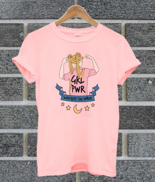 Girl Power Sailor Moon Cotton T Shirt