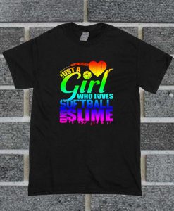 Girls Softball And Slime T Shirt