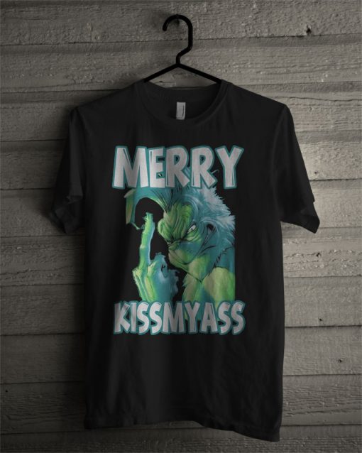 Grinch Merry Kissmyass Christmas T Shirt